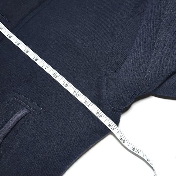 VTG Y2K Abercrombie & Fitch Elk Lake Jacket M Navy Wool Plaid Lined Field Coat - Picture 11 of 11